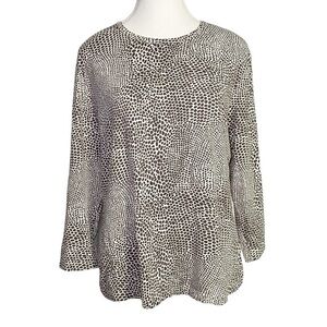 J. McLaughlin Monochrome Dotted Blouse